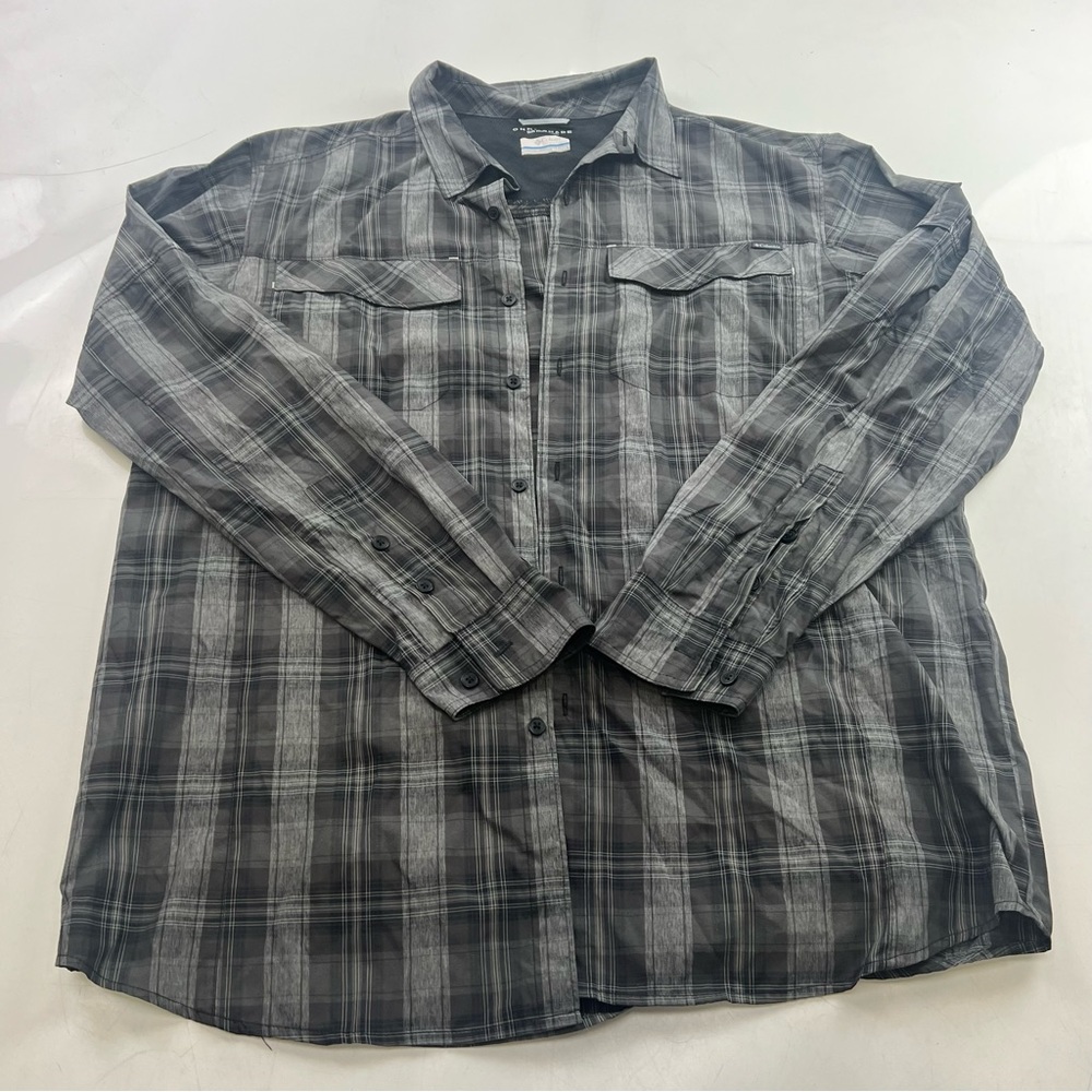 Columbia tall men’s gray flannel button down shirt XLT - Picture 2 of 6